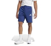 adidas Men's Essential Three Stripes Fleece Short Shorts, Dark Blue/White, S