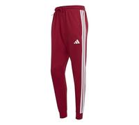 adidas Men's Essential Three Stripes French Terry Pant, Active Maroon/White, L