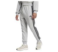 adidas Men's Essential Three Stripes French Terry Pant, Medium Grey Heather/Black, L