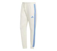 adidas Men's Essential Three Stripes French Terry Pant, Off White/ray Blue, M