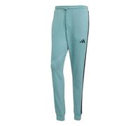 adidas Men's Essential Three Stripes French Terry Pant, Powder Teal/Black, L