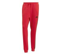 adidas Men's Essential Three Stripes French Terry Pant, Pure Ruby/Black, S