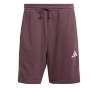 adidas Men's Essential Three Stripes French Terry Short, Aurora Ruby/White, S