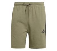 adidas Men's Essential Three Stripes French Terry Short, Olive strata/Black, 3XL