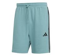 adidas Men's Essential Three Stripes French Terry Short, Powder Teal/Black, 3XL Tall