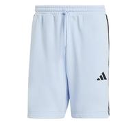 adidas Men's Essential Three Stripes French Terry Short Shorts, Glow Blue/Black, XL