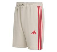 adidas Men's Essential Three Stripes French Terry Short, Wonder Alumina/Pure Ruby, XL