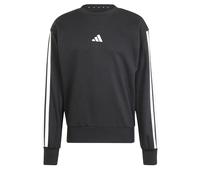 adidas Men's ESSENTIAL THREE STRIPES FRENCH TERRY SWEATSHIRT, Black/White, XL