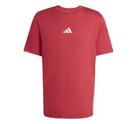adidas Men's Essential Three Stripes Single Jersey TEE, Active Maroon/White, XXL