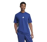 adidas Men's Essential Three Stripes Single Jersey TEE, Dark Blue/White, L