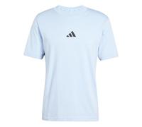 adidas Men's Essential Three Stripes Single Jersey TEE, Glow Blue/Black, M