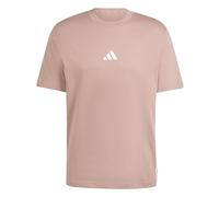 adidas Men's Essential Three Stripes Single Jersey TEE, Warm Clay/White, M