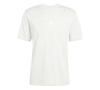 adidas Men's Essential Three Stripes Single Jersey TEE, Wonder Alumina/White, S