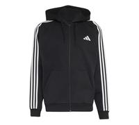 Adidas 3 Stripes Fleece Full Zip Sweatshirt Black L Men