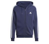 adidas Men's Essentials 3-Stripes Fleece Full-Zip Hoodie, Ink, S