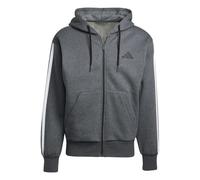 Adidas Mens Essentials 3-Stripes Fleece Hoodie Size: 3XL, Colour: Dark Grey