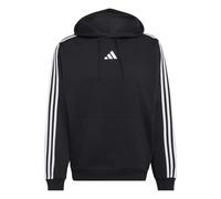adidas Men's Essentials 3-Stripes Fleece Hoodie Sweatshirt, black/white, L