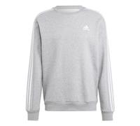 adidas Men's Essentials 3-Stripes Fleece Sweatshirt, Medium Grey Heather(2021), XXL