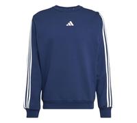 adidas Essentials 3-Stripes fleece sweatshirt navy blue white - M