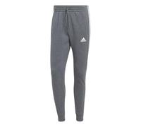 adidas Men's Essentials 3-Stripes Fleece Tapered Cuff Pants, Dark Grey Heather, XXL Tall