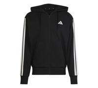 adidas Men Essentials 3 Stripes French Terry Full Zip Hoodie Black