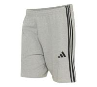 adidas Men's Essentials 3-Stripes French Terry Shorts, Medium Grey Heather/White, 4XL