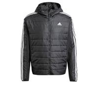 adidas Mens Essentials 3 Stripes Insulated Hooded Hybrid Jacket Outerwear Puffer