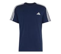 adidas Men's Essentials 3-Stripes Single Jersey Left Chest Nded Shirt, Team Navy Blue 2/White, S