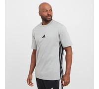 adidas Men's Essentials 3-Stripes Single Jersey T-Shirt, Medium Grey Heather / Black XXL