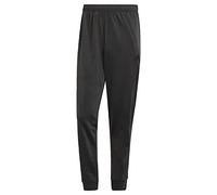 adidas Men's Standard Essentials Warm-Up Slim Tapered 3-Stripes Tracksuit Bottoms, Dark Grey Heather/Black, Large