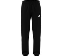 adidas Men's Essentials 3 Stripes Woven Open Hem Trackpants, Black/Team Dark Green/White/Better Scarlet, XL