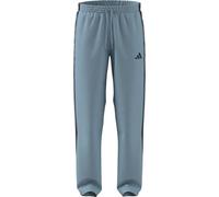 adidas Men's Essentials 3 Stripes Woven Open Hem Trackpants, Icey Blue/Night Navy/Night Navy/Night Navy, M