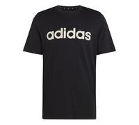 adidas Men's Essentials Big Linear Single Jersey TEE, Black/White, 3XL