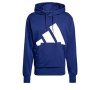 adidas Men's ESSENTIALS BIG LOGO FRENCH TERRY HOODIE, Dark Blue/White, L