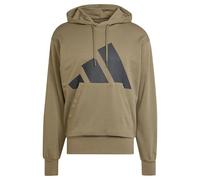 adidas Men's ESSENTIALS BIG LOGO FRENCH TERRY HOODIE, Olive Strata/Black, L