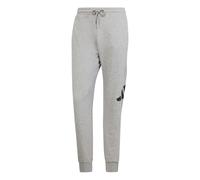 adidas Men's Essentials Big Logo French Terry Pants, Medium Grey Heather/Black, L