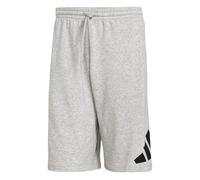 adidas Men's Essentials Big Logo French Terry Short Shorts, Medium Grey Heather/Black, S