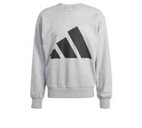 adidas Men's ESSENTIALS BIG LOGO FRENCH TERRY SWEATSHIRT, Medium Grey Heather/Black, L