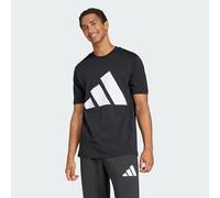 adidas Men's Essentials Big Logo Single Jersey Shirt, Black/White, L