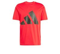 adidas Men's Essentials Big Logo Single Jersey Shirt, Pure Ruby/Black, L