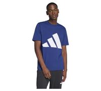 adidas Men's Essentials Big Logo Single Jersey TEE, Dark Blue/White, L