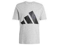adidas Men's Essentials Big Logo Single Jersey TEE, Medium Grey Heather/Black, XS