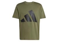 adidas Men's Essentials Big Logo Single Jersey TEE, Olive Strata/Black, M