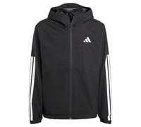 adidas Men's Essentials CLIMAPROOF 3 Stripes Hooded Jackets, black, M