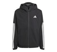 adidas Men's Essentials CLIMAPROOF 3 Stripes Hooded Jackets, black, XS