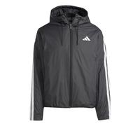 adidas Men's Essentials CLIMAWARM 3 Stripes Insulated Hooded Jackets, black, L