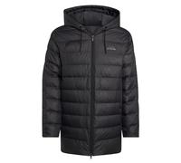 adidas Men's Essentials Climawarm 3 Stripes Light Down Hooded Parkas Coat, black, L