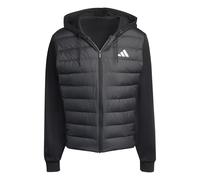 adidas Men's Essentials CLIMAWARM Hybrid Down Hooded Jacket, black, M