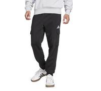 adidas Men's Essentials Feel Cozy Fleece Cargo Pants Track, Black/White, XXL