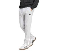 adidas Men's Essentials Feel Cozy Fleece Pants, Light Grey Heather/Black, Small